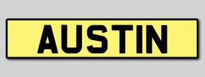 Austin Number Plate