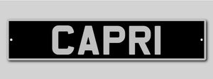 Capri Number Plate