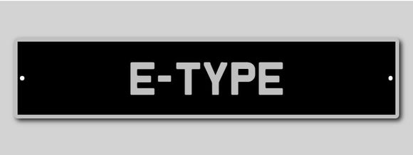 E-Type Number Plate