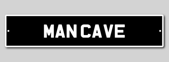 Man Cave Number Plate Sign