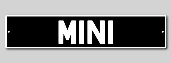 Mini Number Plate Sign