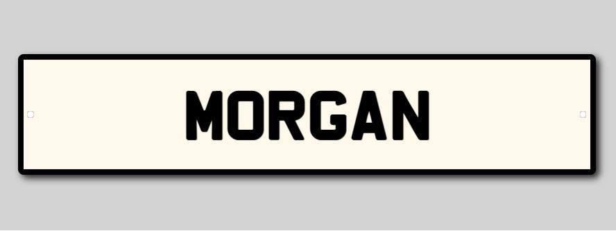Morgan Number Plate Sign – British Motor Museum