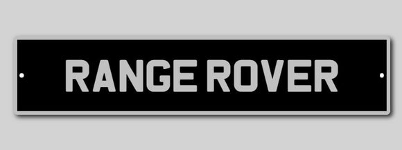 Range Rover Number Plate Sign