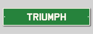 Triumph Number Plate Sign