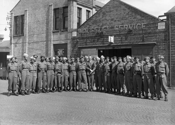 Soldiers at Wolseley Factory 1940s